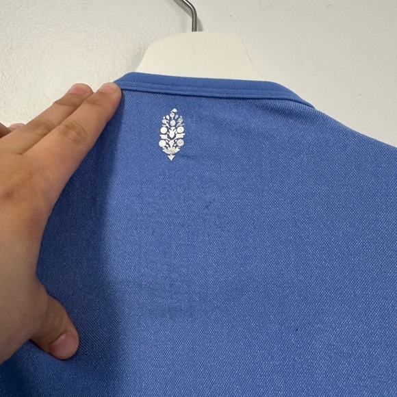 Free People Half Zip Pullover Blue Long Sleeve Top Activewear Large - Picture 5 of 10